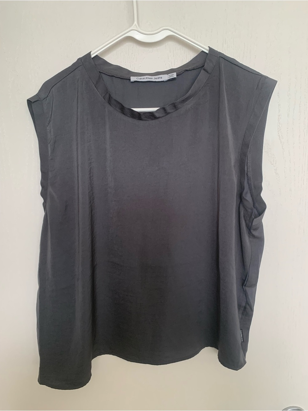Calvin Klein Jeans Charcoal Black Sleeveless Tank